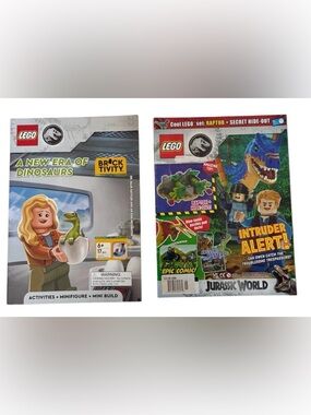🎉3/$15 LEGO JURASSIC WORLD ACTIVITY BOOK MAGAZINE BUNDLE